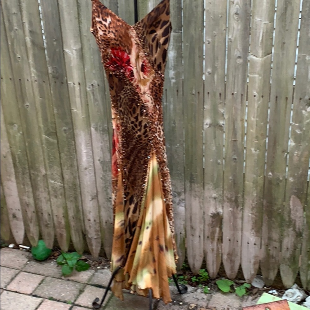 Animal print evening/cocktail dress